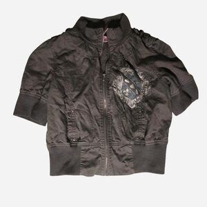 Dolled Up Kids Black Puffer Jacket